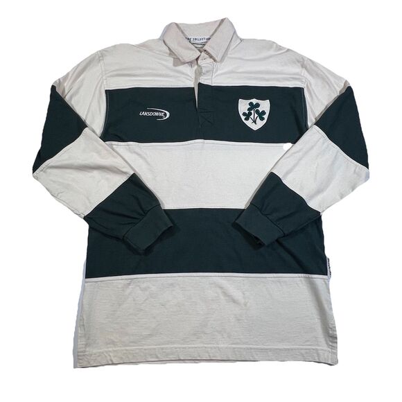 Crest Other - Landsdowne Collection Irish Rugby Shirt Long Sleeve Shamrock Crest Men's Small